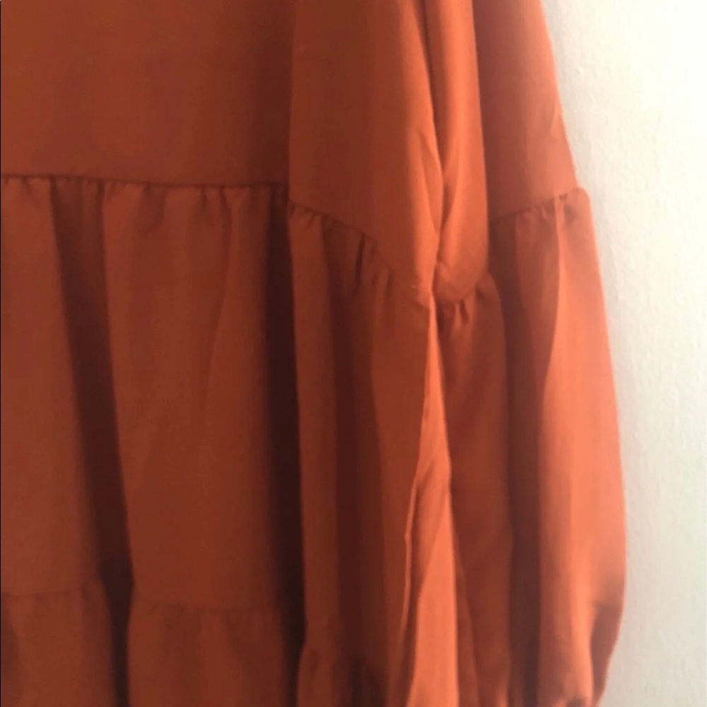 Burnt Orange Caramel Tunic Dress - Picture 4 of 5